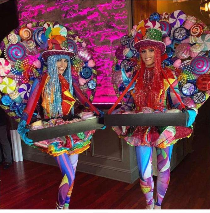 Duo in candy costume