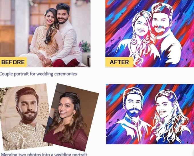 Pop-art wedding portraits