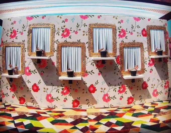 Drummer wall set in florals