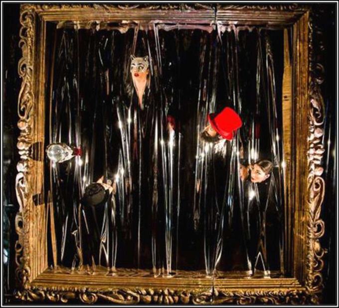 Peek a boo framed performance