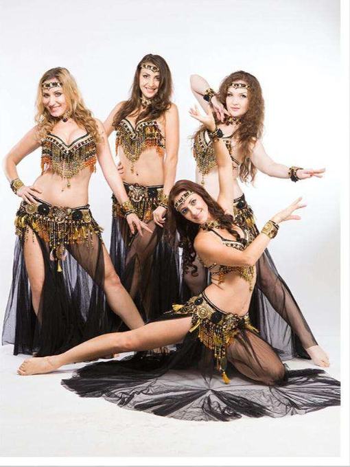 Group of dancers mid-routine