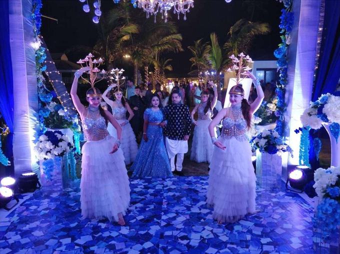 Entry performers in white